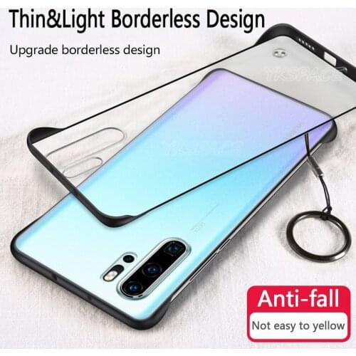 Luxury Frameless Matte Hard PC Case with Finger Ring For Huawei P20 P30 P40 Pro Lite Cases Shockproof Back Phone Cover