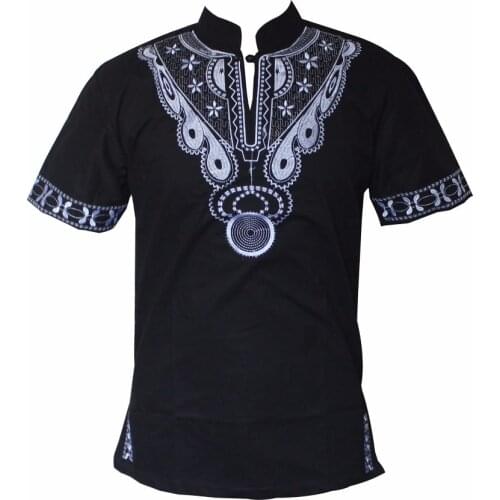 Dashiki ropa hombre kurta men Muslim t-Shirt African Haute Tribal Embroidered Ankara T-shirt рубашка мужская рубашка мужская