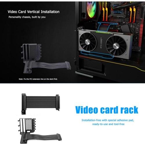 For 7 PCI Chassis PC Case Graphics Card Holder Stand Metal Video Card Extension Mounting Bracket Desktop Case Vertical Stand Hot