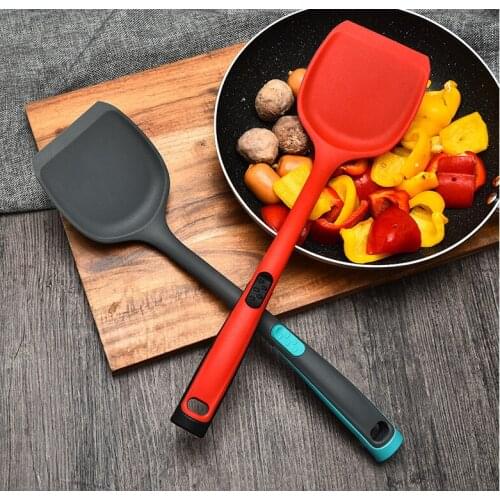 Kitchen Silicone Spatula One Spatula Cooking Utensils Cooking Chinese Style Dense Spatula Classic Red Gray Practical