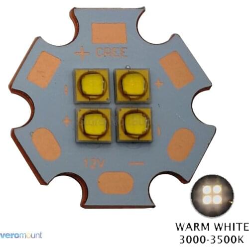 LG3535 3V / 6V / 12V 4Chip 4LEDs 18W High Power Plant Grow LED Lighting Emitter Warm White 3000-3200K on 20mm Copper PCB