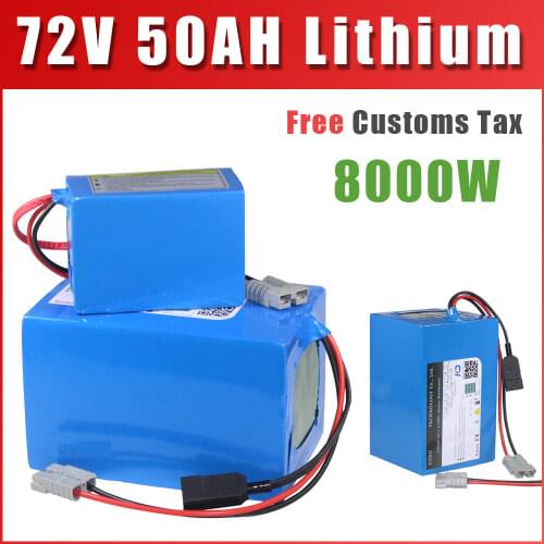 72V 60AH lithium battery super power electric bike battery 4000W lithium ion battery pack + charger + BMS , Free customs duty
