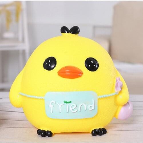 Cartoon Chicken Doll Piggy Bank Coin Money Saving Boxes Children Toys Birthday Gift Cute Coins Storage Box Home Decor