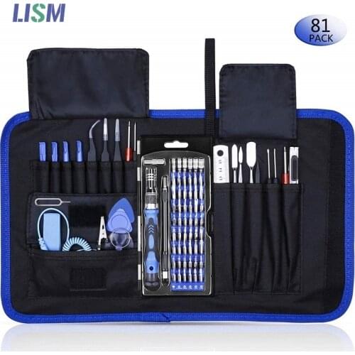 81 in 1 Screwdriver Set of Screw Driver Bit Set Multi-function Precision Mobile Phone Repair Device Hand Tools Torx Hex