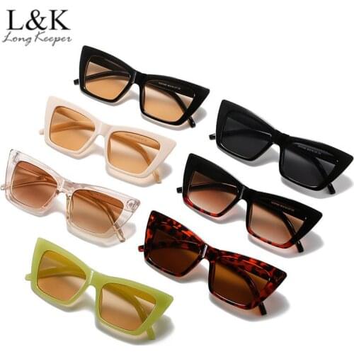 Fashion Oversized Cat Eye Women Sunglasses Retro Brand Designer Square Sun Glasses Vintage Lady Black Green Eyewear Oculos