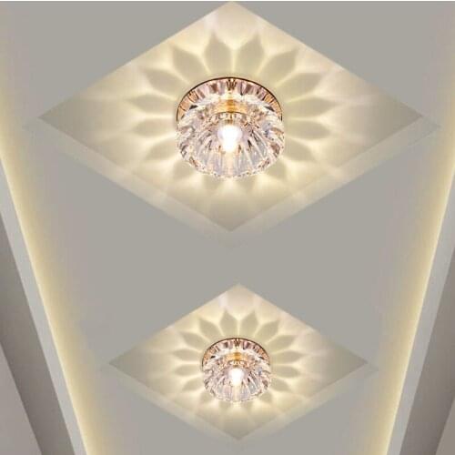 Surface Mount Embedded Ceiling Lamp Balcony Corridors Lighting Modern LED Ceiling Light 3W LED Porch Lamp Fixture Living Room