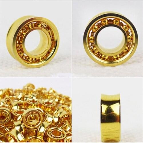 6pcs R188KK UR188 Gold Plated Bearing For Fidget Spinner Yoyos Fan