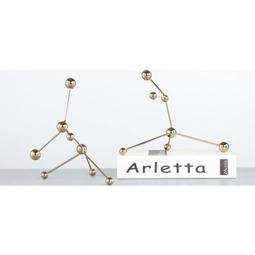 Simple European Dotted Ball Geometric Elements Radial Metal Decoration Home Office Jewelry Decoration House Decoration