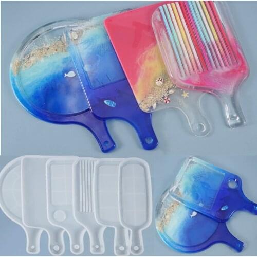 Transparent Silicone Mould Dried Flower Resin Decorative Craft DIY Storage dish handle tray Mold resin molds for jewelry