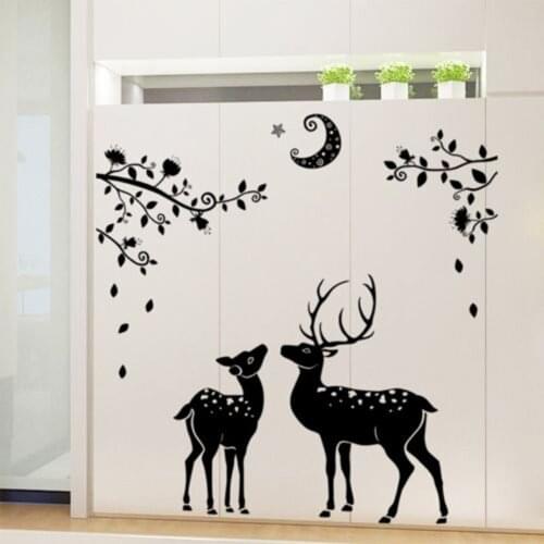 Christmas Tree With Reindeer Wall Sticker Wall Art Decal Family Decor