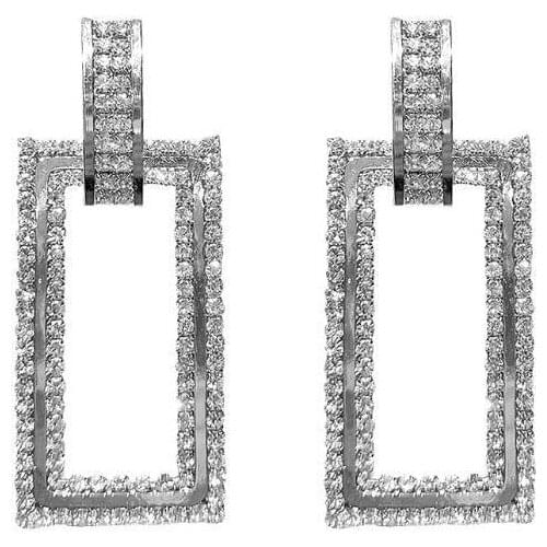 Sexy Fashion Exaggerated Geometric Rectangular Accessories Earrings Female Temperament Long Female Earrings Wholesale Bijoux New