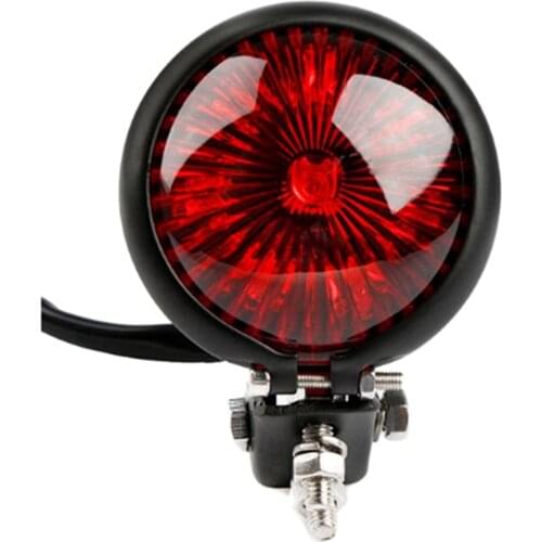Red 12V Led Black Adjustable Cafe Racer Style Stop Tail Light Motorcycles Motorbike Brake Rear Lamp Tail Light for Choppe