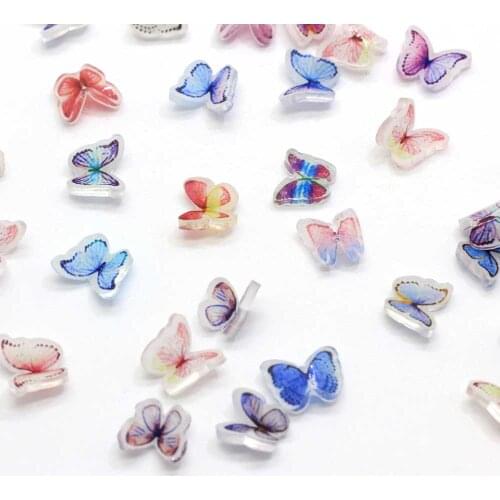 New Design Butterfly Series Nail Rhinestones Stones Beautiful 3D Nail Art Decorations Nail Tips