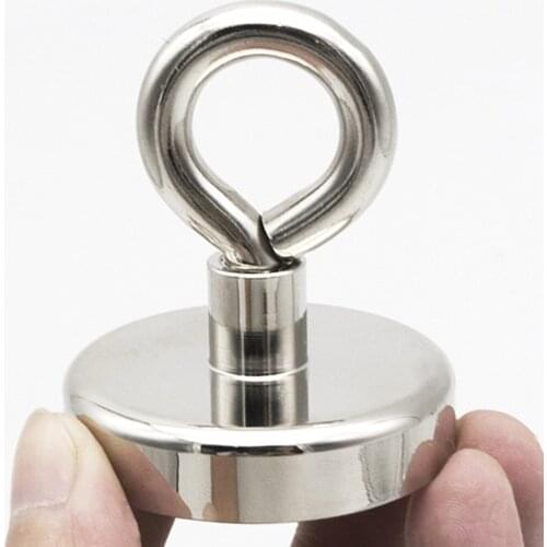 Super Strong Neodymium Magnet Pot Fishing Salvage Magnets Neodymium Round Powerful Magnetic Hook Sea Fishing Magnet Searcher