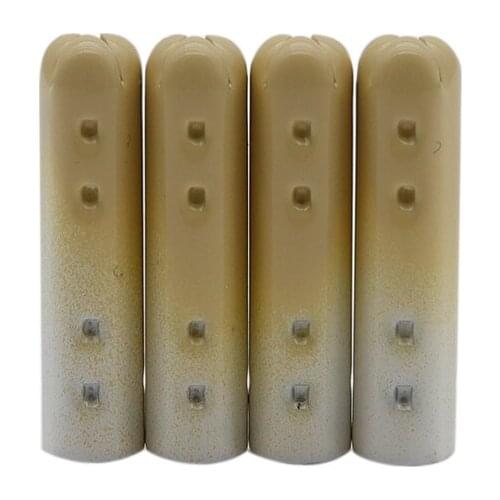 Weiou New Arrival 4*22mm Chinese Antique Style Dongxiao Type Lace Ends 4 pcs/lot Aglets New Arrival White Apricot Shoe Rope Tips