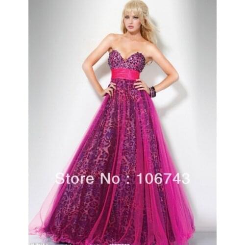 Free shipping 2016 new Tiger design Rose vestido de festa Formales Elegant ball beaded girl party evening gown prom Dresses
