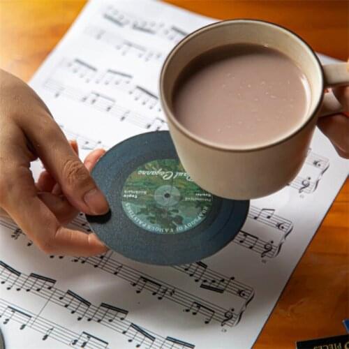 Famous Picture Vinly Record Bookmarks Retro Style Sepcial Heat-resistant Cup Coasters Ornament Gift