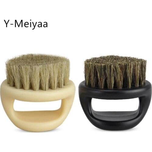 Portable 1PC Ring Design Horse Bristle Men Shaving Brush Barber Beard Brushes Face Cleaning Razor Brush Salon Tool Wholesale 20