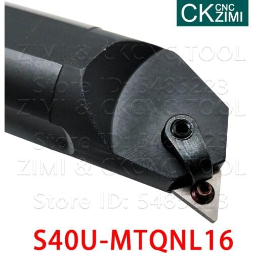 1PCS S40U-MTQNL16 105 degrees Internal Turning Tools S40U MTQNL 16 Boring Tool Bar CNC lathe tools for TNMG 1604 Turning Inserts