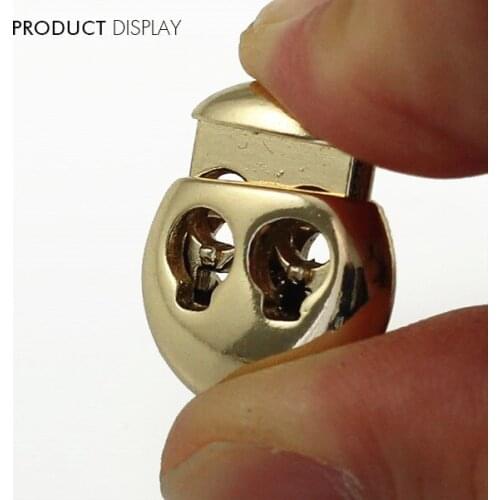 10pcs Pack Cord Lock Toggle Stopper Bean Gold Tone Size: 20mm*5mm Toggle Clip NK199