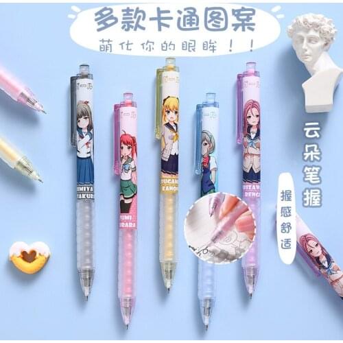 2 Pcs Cute Gel Pens Kawaii Pen 0.5mm Creative Cartoon Gel Ink Pen Office Accessories School Stationery Supplies for Girls Gift