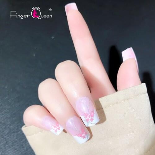 24pcs Box Short False Nails Everything For Manicure Fake Nails With Designs Set Full Crown Form Styling Accessories Flash