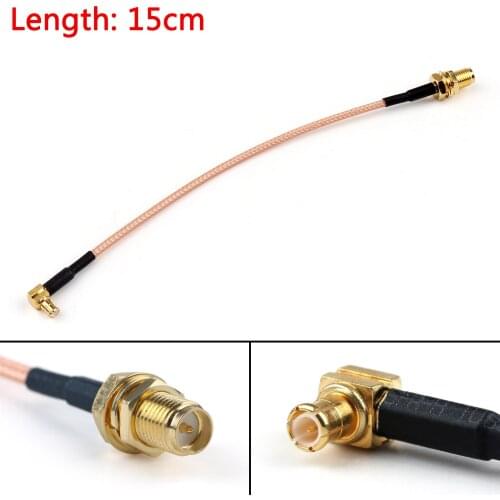 Artudatech 15cm RG316 Cable MCX Male Right Angle To RP.SMA Female Plug Jumper Pigtail 6in