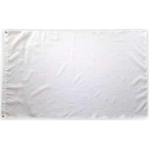 White Flag Blank Polyester Sublimation Printing 90x150cm Solid Color Pure 3x5ft for Decoration Indoor Outdoor