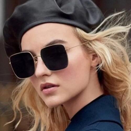 Oversize Square Sunglasses for Women Classic Vintage Driving Metal Men Sun Glasses Fashion Brand Designer Women Eyeglasses