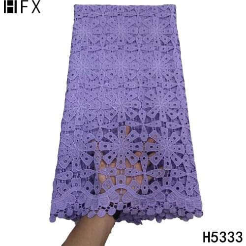 HFX New Arrival Cord Lace Fabric African Lace Fabric Guipure Lace Fabric French Lace Nigerian Lace Fabric For Party Dress X5333