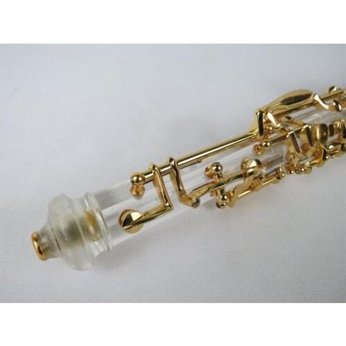 Professional concert C key Crystal tube body semiautomatic oboe,gold-plating