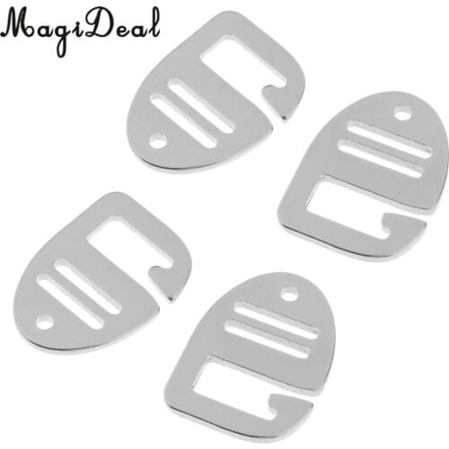 MagiDeal 4 Pieces 1" Metal G Hook Webbing Buckle for Backpack Luggage Straps 25mm Silver