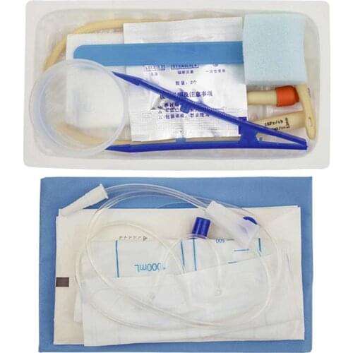 Medical Urethral Catheterization Kit Latex Double-Lumen Foley Catheter Urine Tube Adult Man Women Urine Drainage After Surgery