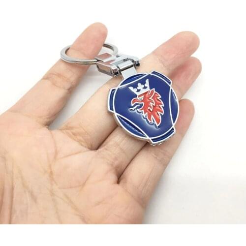 3D Metal Car Key Ring Keychain Key Holder Logo Auto Car Fashion Accessories For saab 03-10 9-3 9-5 93 95 9-7X SCANIA