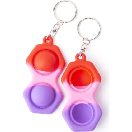 Mini Push Bubble Sensory Toy Anti Stress Latch Squishy Stress Reliever Toys Keychain Toys Decorations