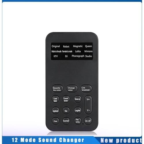 Voice Changer Mini Sound Card 12 Mode Sound Changer For XBOX PS4 Phone Computer PC Game Machine Portable Voice Amplifiers new