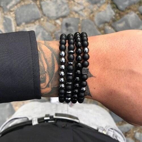 Fashion Luxury Charm Bracelet Men Natural Stone Handmade Beaded Bracelet & Bangles For Pulseira Masculina Feminina