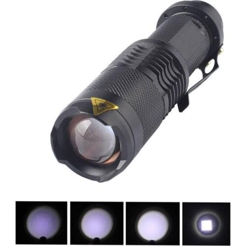 Powerful Flashlight Tactical Military 3 Modes Aluminium Alloy Torch Light Zoom Mini LED Flashlight Camping