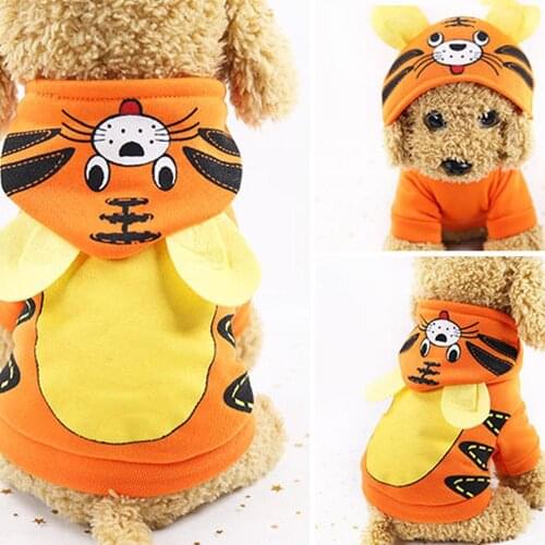 Cartoon Winter Dog Clothes Pet Dog Costume Small Dog Coat Warm Puppy Clothes Soft Dog Hoodie Coat Pet Cosplay Clothing XS-XXL
