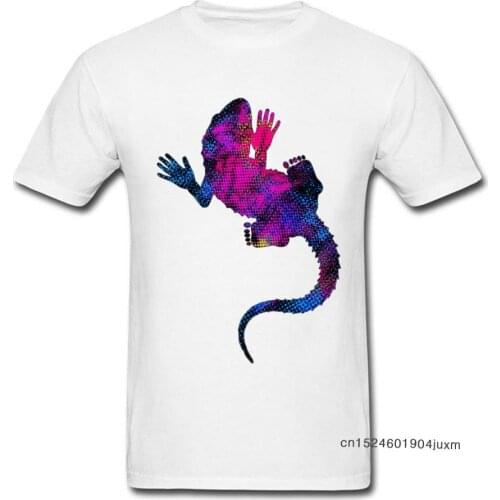 100% Cotton Mens T Shirts Short Sleeve T-shirt Funny Streetwear Gecko ALMOST Human Novelty Summer Tops Tees Cheap Tshirt