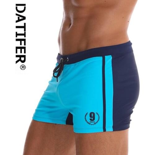 2021 Datifer Mens Swim Trunks Swimming Briefs Homens Maillot Bain Trunks Swimwear Water Gay Men Suit Underpants Size XXL
