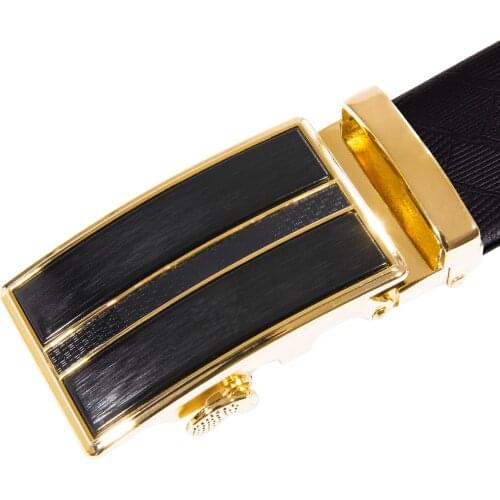 PK-2082 Barry.Wang New Automatic Alloy Buckle Mens' Belts High Quality Luxury Cow Leather Designer Belt For Men Wedding Business