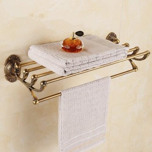 Bath Hardware Sets Antique Carved Bathroom Accessories Wall Mounted Bathroom Products Towel Rack Towel Bar Tissue Holder Shelf