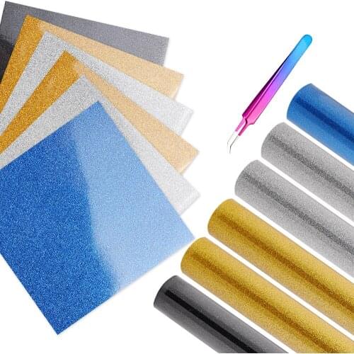 EHDIS Diy Hand Tools Kit Multicolor HTV Heat Press Transfer Vinyl Film Decorative Stickers Clothes Iron On HTV Printing Sheet