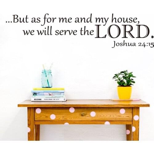 Joshua 24:15 KJV Bible Verse Jesue Quote Wall Sticker Bedroom Children Room Joshua Bible Verse Lord Wall Decal Living Room Vin