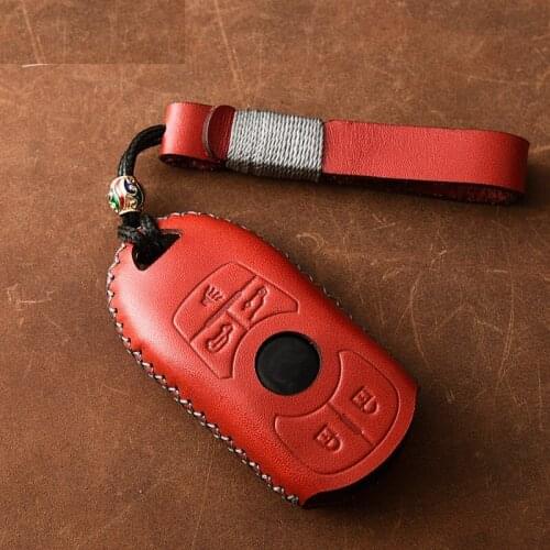 Genuine Leather Car Remote Key Cover Key Case for Buick Envision Vervno GS 20T 28T Encore NEW LACROSSE Opel Astra k Accessories