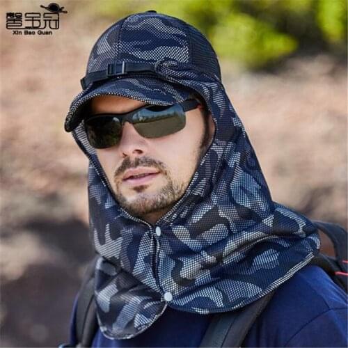 NEW Summer Unisex Sun Hat Uv-protection Outdoor Hiking Fisherman Cap XBG-9001