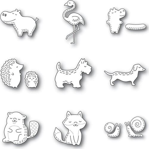 2020 New Lovely Animal Dog Fox Pig Metal Cutting Dies For DIY Crafts Making Paper Word Greeting Card Scrapbooking No Stamps Sets