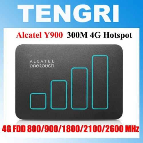 Original Unlocked Alcatel Y900 with small scratch 4G Cat6 300Mbps LTE WiFi Router With Sim Card Slot LED Pocket Mobile Hotspot