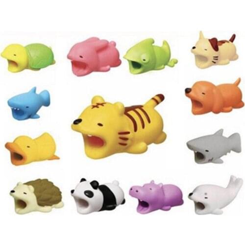Cable Data Line Protector Lovely Animal Bite Protection Organizer Winder Chompers Charging Wire Holder Biting Phone Lines TY0300